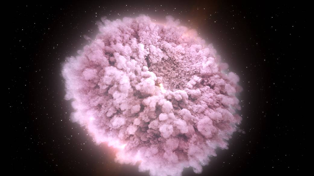 Neutron stars collide. Credit: NASA