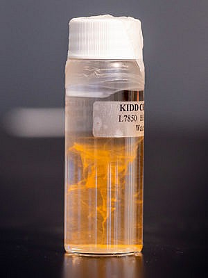 A water sample from the mine. Credit: Canada Science and Technology Museum)